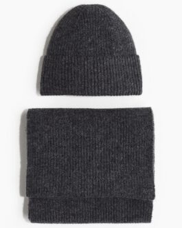 2-piece Knit Scarf & Beanie Set