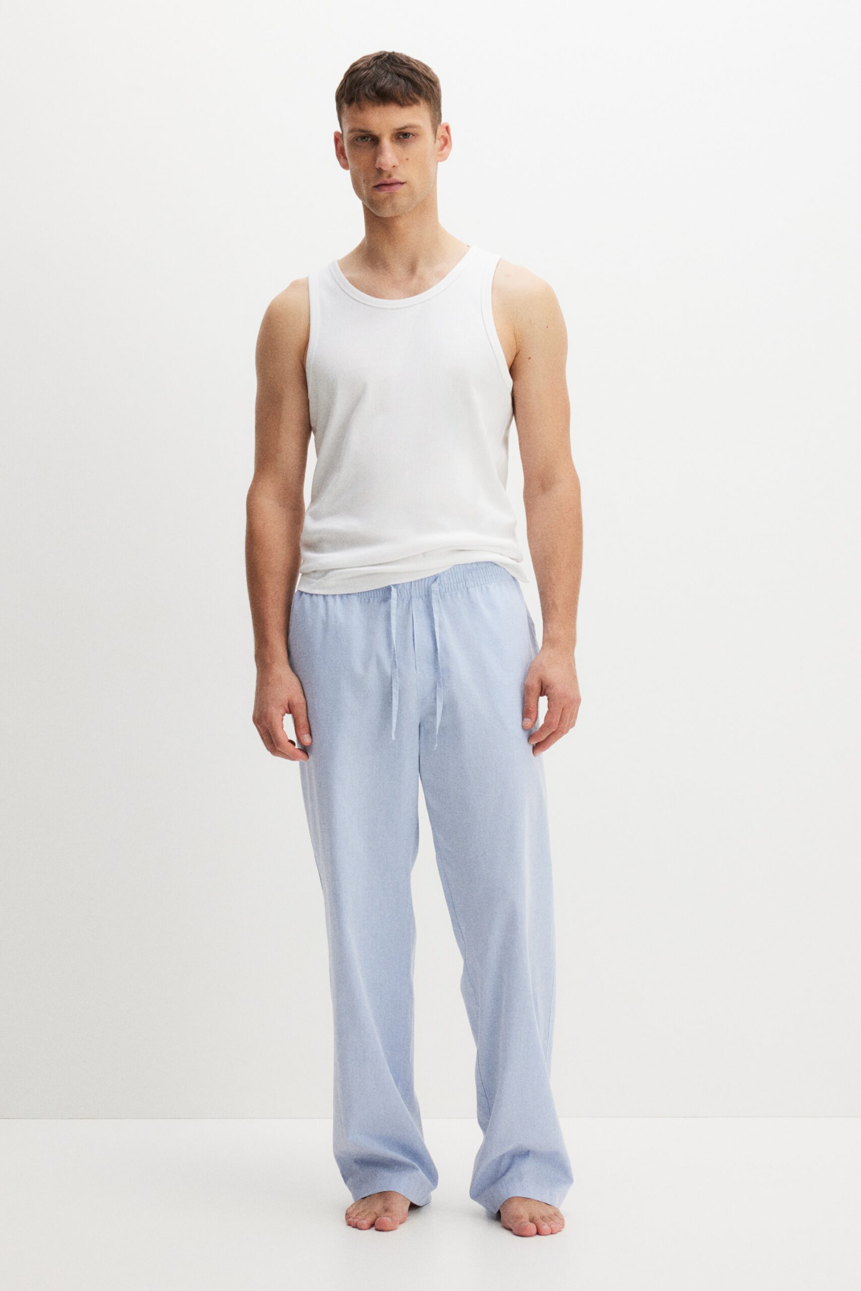 Relaxed Fit Poplin Pants