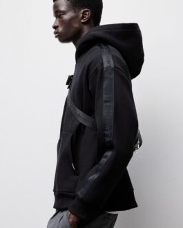 Loose Fit Hoodie With Side Stripes