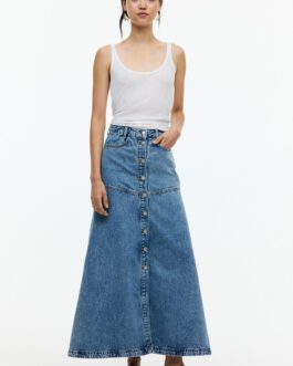 A-line Denim Skirt